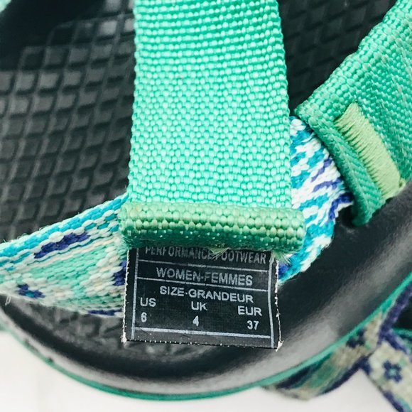 Chaco ZX/2 Classic Sandals in Marina Mint - Women's Size 6 Double Strap Toe Loop - Picture 8 of 9